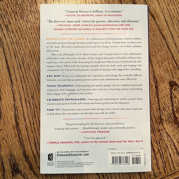 UEC UNIQUELY HUMAN : A DIFFERENT WAY OF SEEING AUTISM BY DR BARRY PRIZANT - Picture 3 of 7